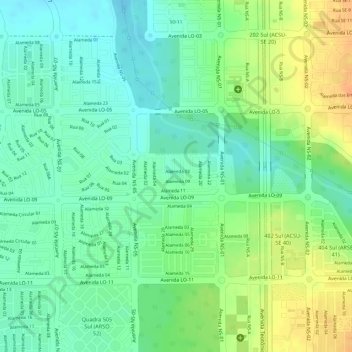 303 Sul (ARSO 31)地形图、海拔、地势