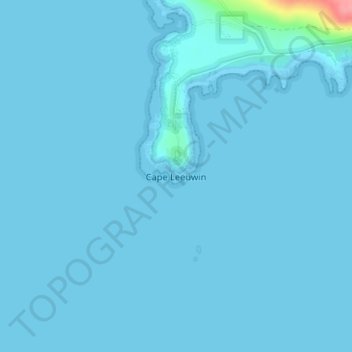 Cape Leeuwin地形图、海拔、地势