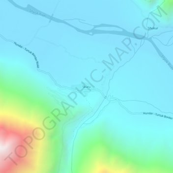 Skuru地形图、海拔、地势