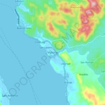 Victoria地形图、海拔、地势