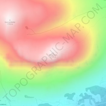 Skogshorn地形图、海拔、地势