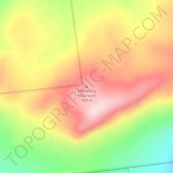 Ellenburg Mountain地形图、海拔、地势