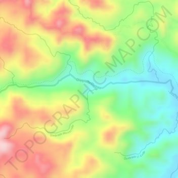 Cabañas地形图、海拔、地势