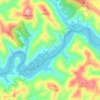 Pego Escuro地形图、海拔、地势