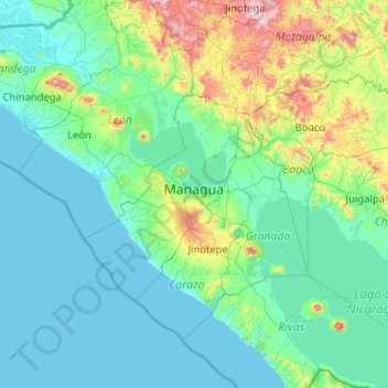 Distrito I地形图、海拔、地势