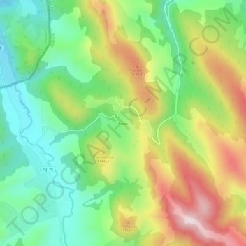 Arsița地形图、海拔、地势