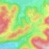 Les Poncées地形图、海拔、地势