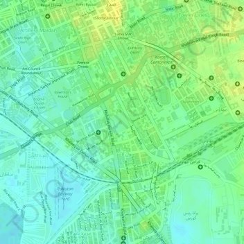 Frere Hall地形图、海拔、地势