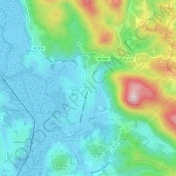 Gautegiz Arteaga地形图、海拔、地势