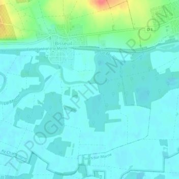 Le Pré d'Ahant地形图、海拔、地势