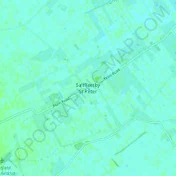 Saltfleetby St Peter地形图、海拔、地势