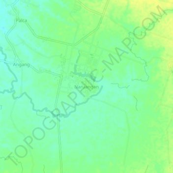 Naruangan地形图、海拔、地势