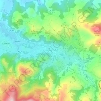 Barrio de Arriba地形图、海拔、地势