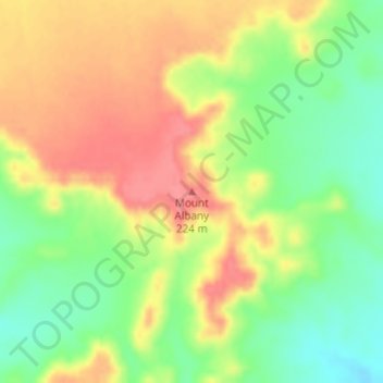 Mount Albany地形图、海拔、地势