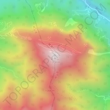 Mt. Buko地形图、海拔、地势