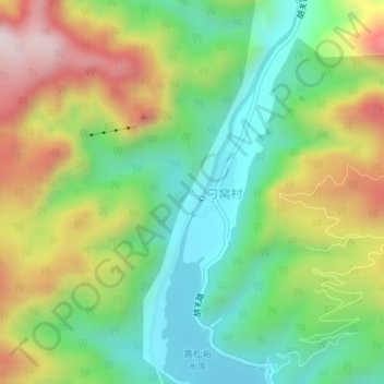 石林峡地形图、海拔、地势