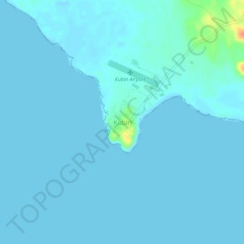 Kubin地形图、海拔、地势