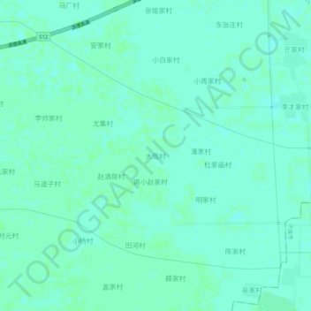 大周村地形图、海拔、地势