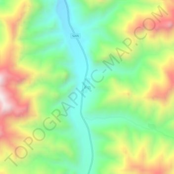 茶坊地形图、海拔、地势