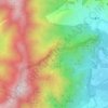 倚山口地形图、海拔、地势