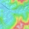 麥景陶碉堡（礦山）地形图、海拔、地势