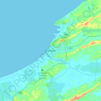 民都鲁地形图、海拔、地势