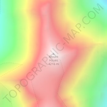 Mount Hayes地形图、海拔、地势