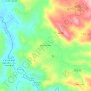 Mato Dentro地形图、海拔、地势