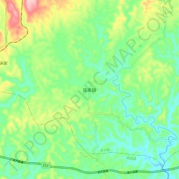 陈家镇地形图、海拔、地势