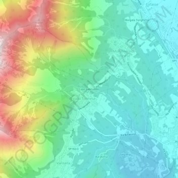 Case Galinverno地形图、海拔、地势