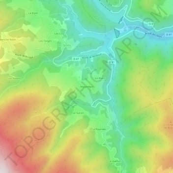 Marymbes地形图、海拔、地势