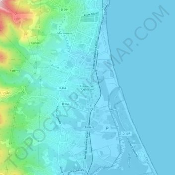 Lotissement Volpaghjolu地形图、海拔、地势
