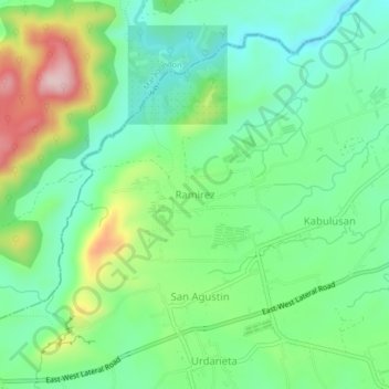 Ramirez地形图、海拔、地势