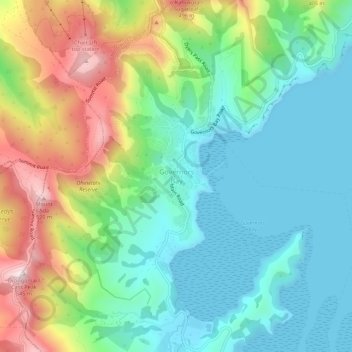 Governors Bay地形图、海拔、地势