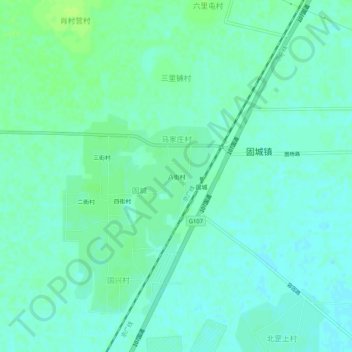 八街村地形图、海拔、地势