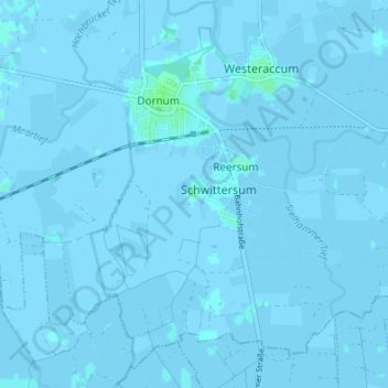 Resterhafe地形图、海拔、地势