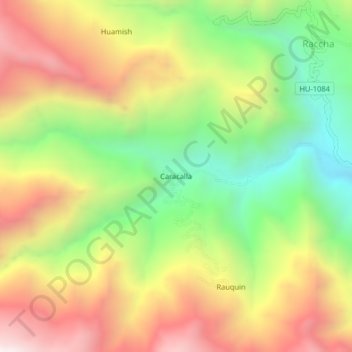 Caracalla地形图、海拔、地势