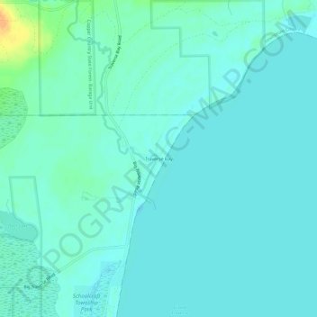 Traverse Bay地形图、海拔、地势
