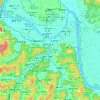 雄和新波字樋口地形图、海拔、地势