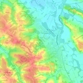 Billau地形图、海拔、地势