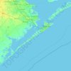 Galveston Island地形图、海拔、地势