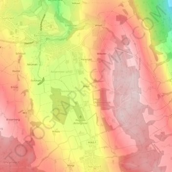 Moos地形图、海拔、地势