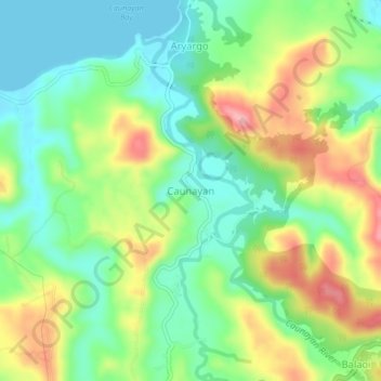 Caunayan地形图、海拔、地势