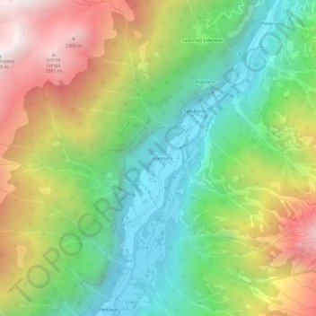 Cadarese地形图、海拔、地势