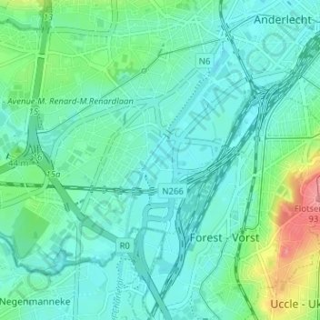 Aa地形图、海拔、地势