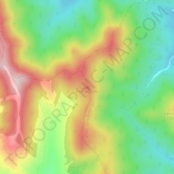 Pico Agudo地形图、海拔、地势