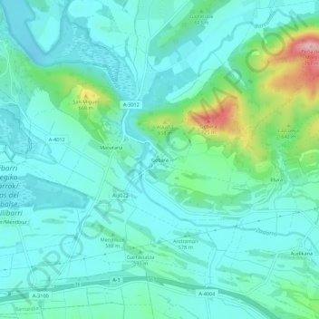 Gebara地形图、海拔、地势