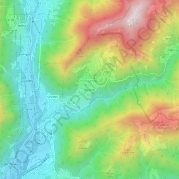 Nasolino地形图、海拔、地势
