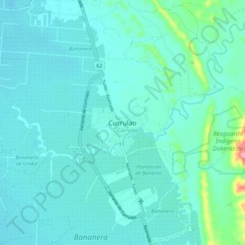 Currulao地形图、海拔、地势