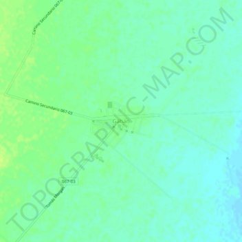 Gahan地形图、海拔、地势